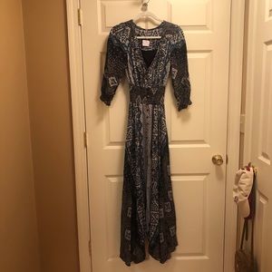 Free people blue maxi dress w/tags